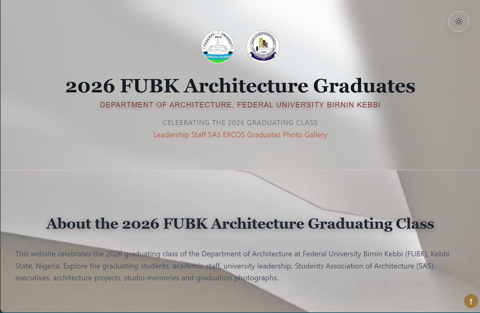 FUBK Architecture Students 2026